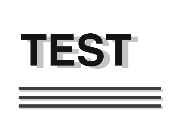 Illustration of ghosting: a faint offset copy of text and bars beside the original